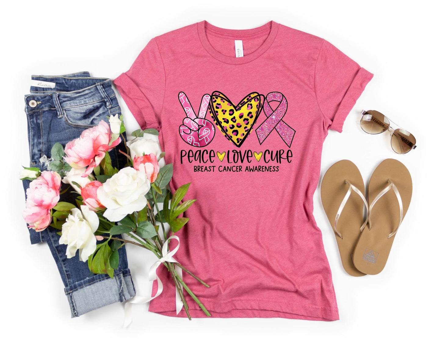 Peace Love Cure Leopard Shirt